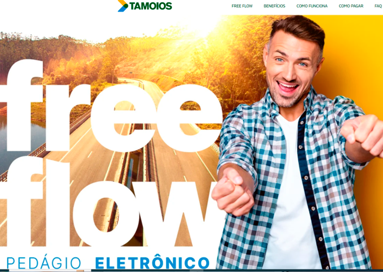 Hotsite oficial do Free Flow da concessionária Tamoios