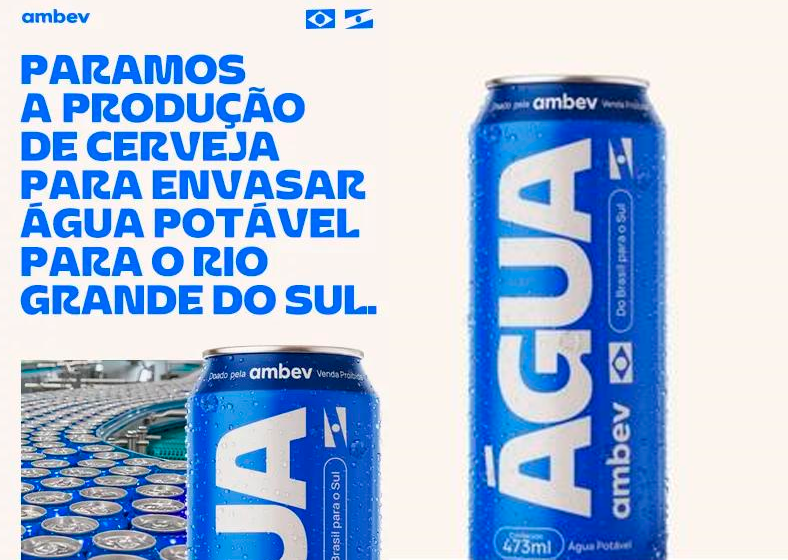 A Ambev já doou mais de 560 mil litros de água ao estado