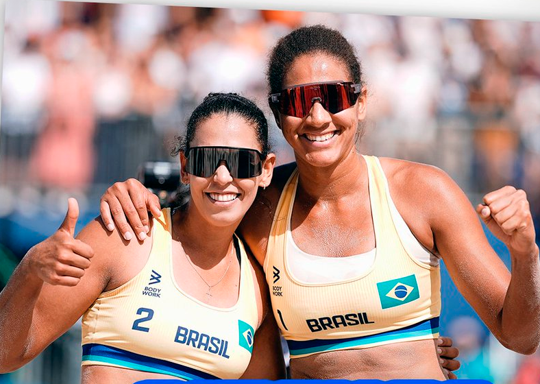 Duda e Ana Patrícia estrearam na capital francesa com um triunfo por 2 sets a 0 sobre as egípcias Abdelhady e Elghobashy