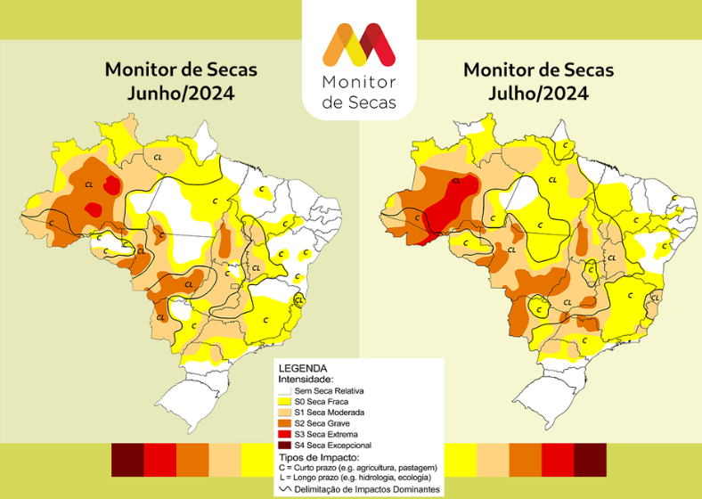 O avanço da seca traz preocupações não apenas para o abastecimento de água, mas também para a agricultura e a geração de energia