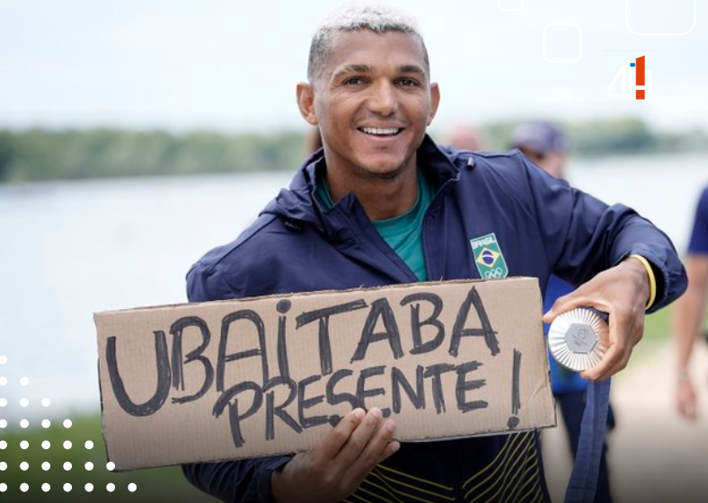 Isaquias Queiroz é o segundo atleta brasileiro com mais medalhas, Rebeca Andrade continua no pódio | Foto: Alexandre Loureiro/COB - Reprodução/X