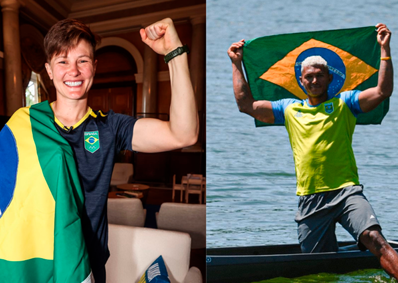 Rachel, do rugby, e Isaquias, da canoagem, vão conduzir a bandeira do Brasil na cerimônia de abertura dos Jogos de Paris