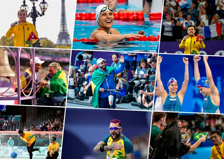 Atletas brasileiros conquistam quatro ouros, quatro pratas e três bronzes em um único dia, destacando-se em diversas modalidades nos Jogos Paralímpicos | Fotos: CPB