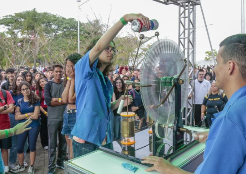 Edição anterior da Feira USP e as Profissões realizada de forma presencial.