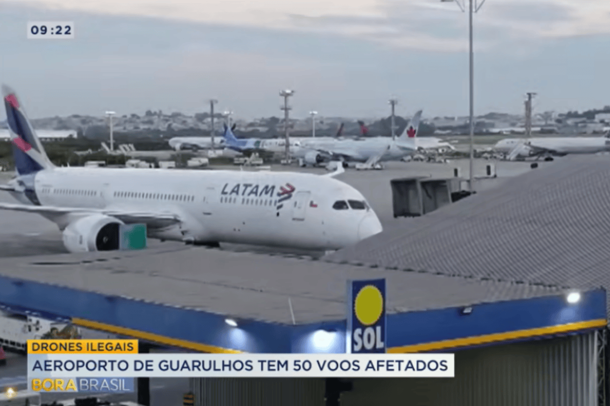 Drones ilegais afetam 50 voos no Aeroporto de Guarulhos | Band Jor