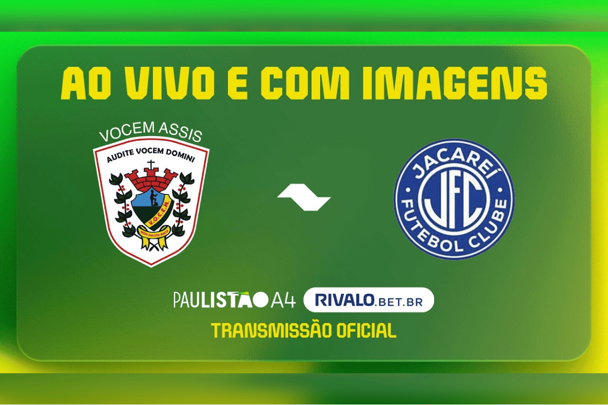 Futebol ao vivo: Vocem x Jacareí | Rodada 14 | Paulistão A4 | 19:30