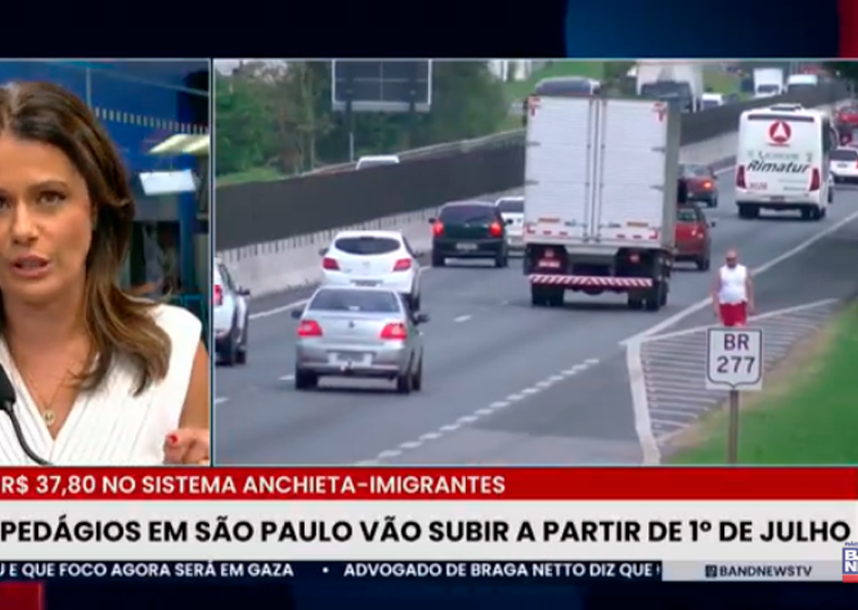Pedágios em SP vão subir para R$ 37,8